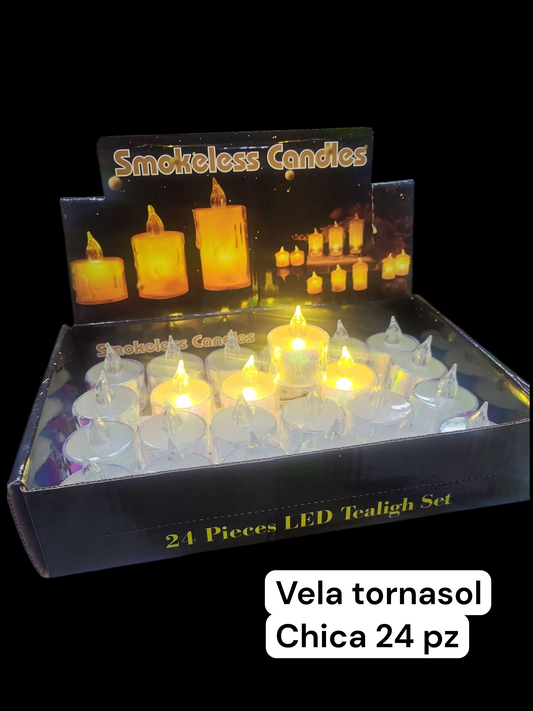 2 vela tornasol chica con 24  g-1105