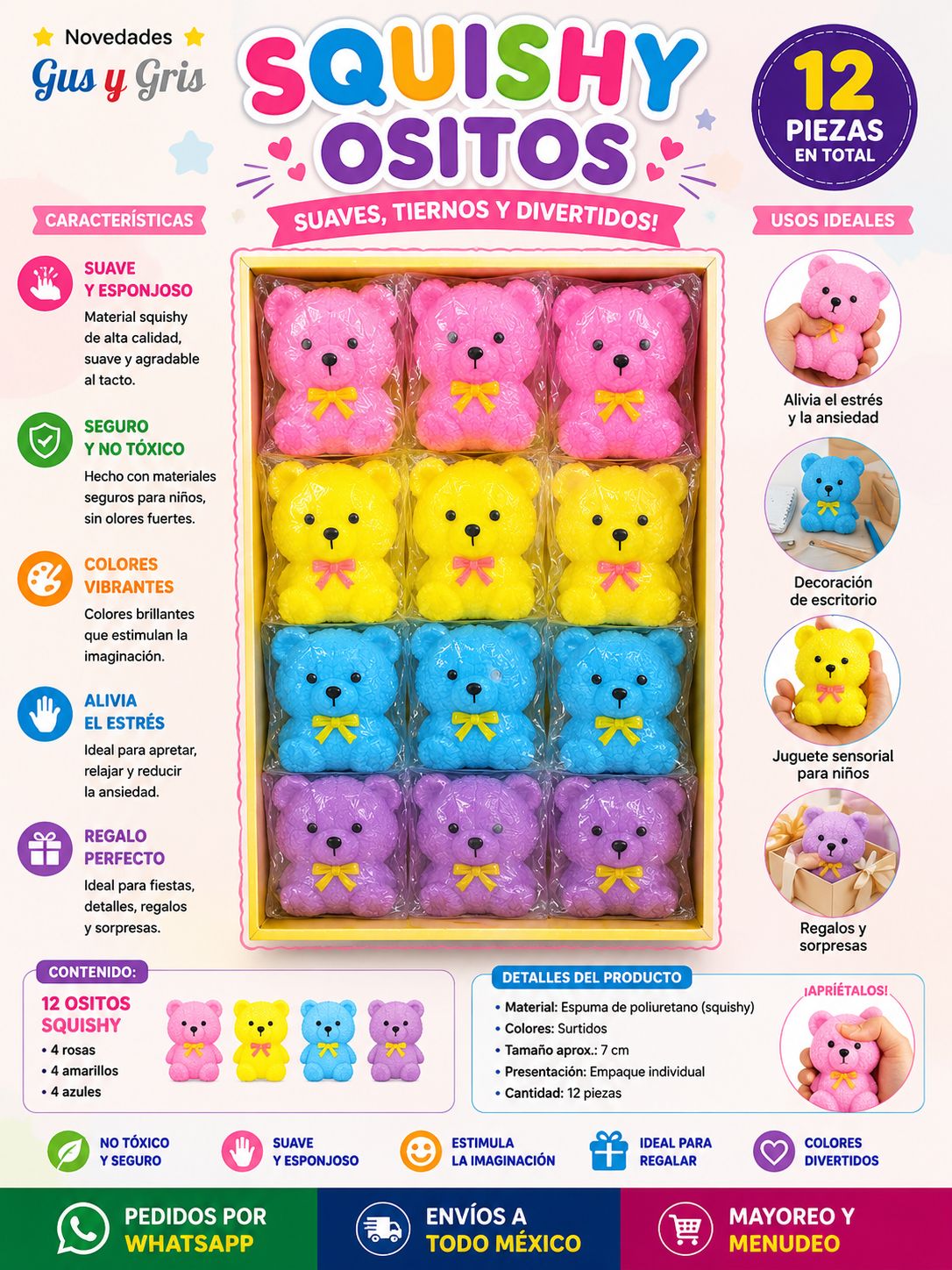 squisy oso pastel con 12 to-291209