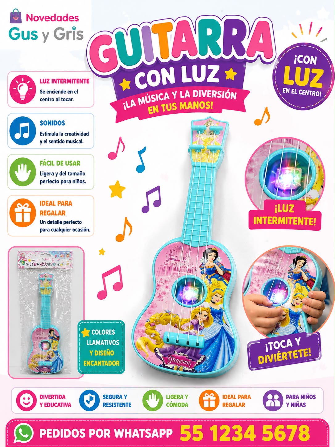 guitarra con luz