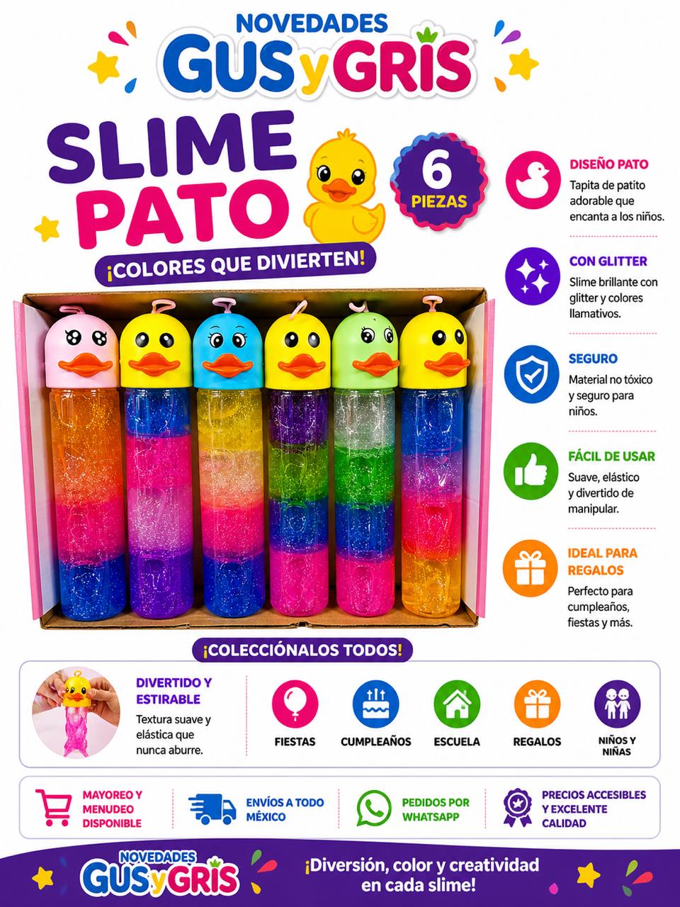 slime pato tubo con 6 tg-135-19