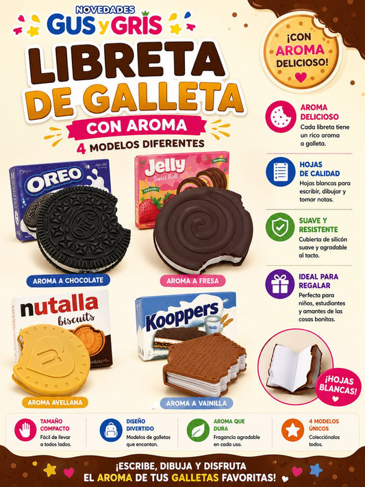libreta de galletas con aroma