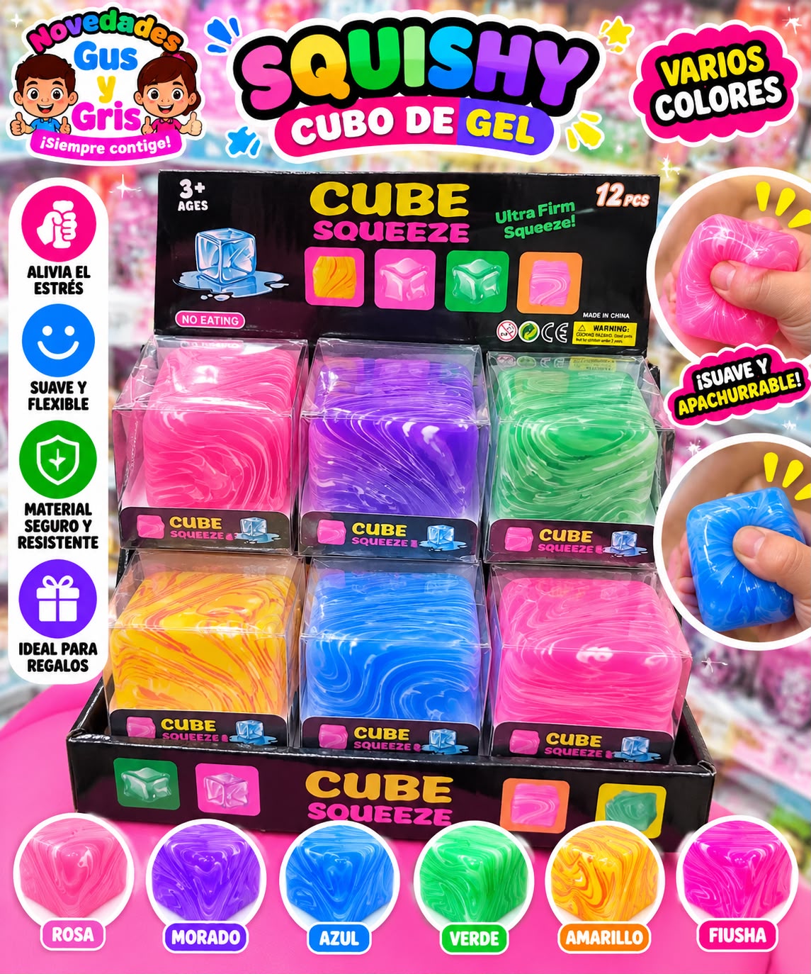 Cubo de gel Nacarado