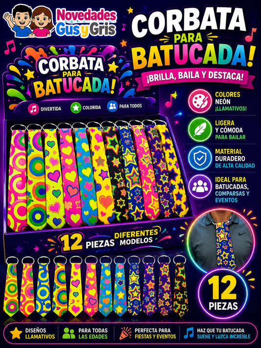 Corbata para batucada con 12pz