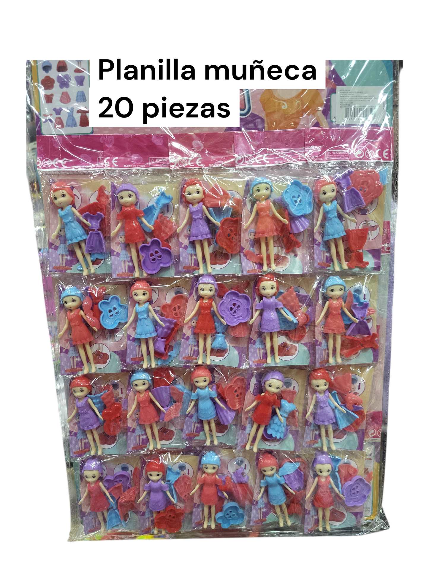 Planilla muñecas con 20 pzs