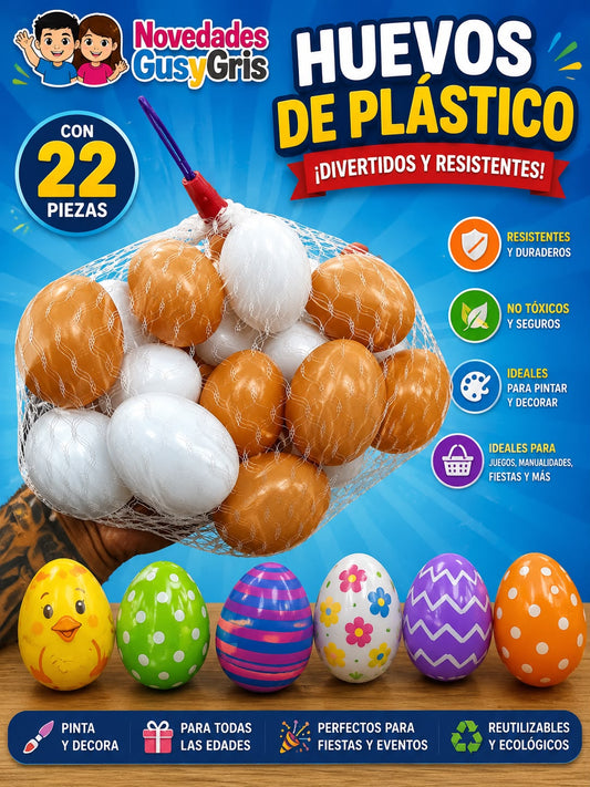 huevitos plastico costal 24pz