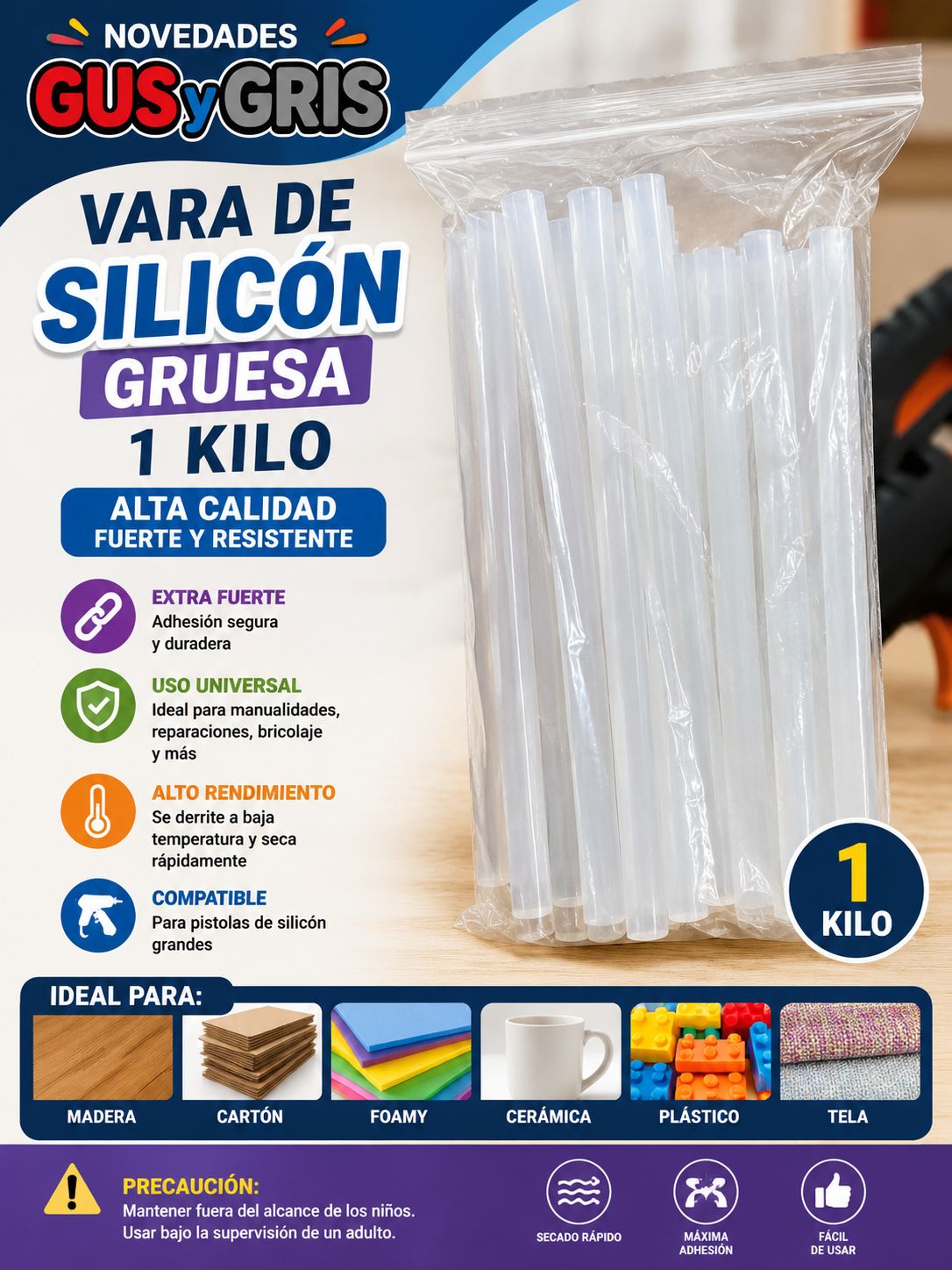 Silicon entrada grueso 1 kilo