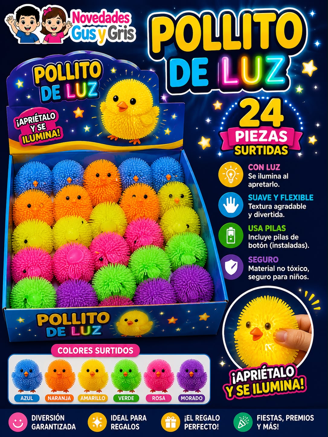 Medusa pollito con 24 piezas