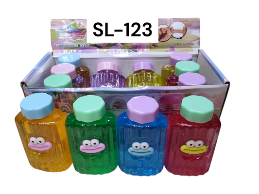 slime botella carita con 12 sl-123