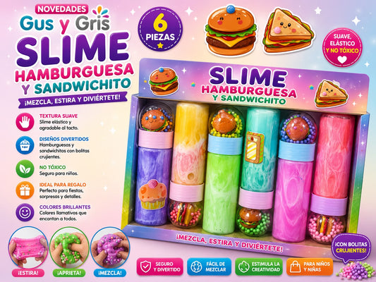 slime leche hamburgesa con 6 tg-142-74