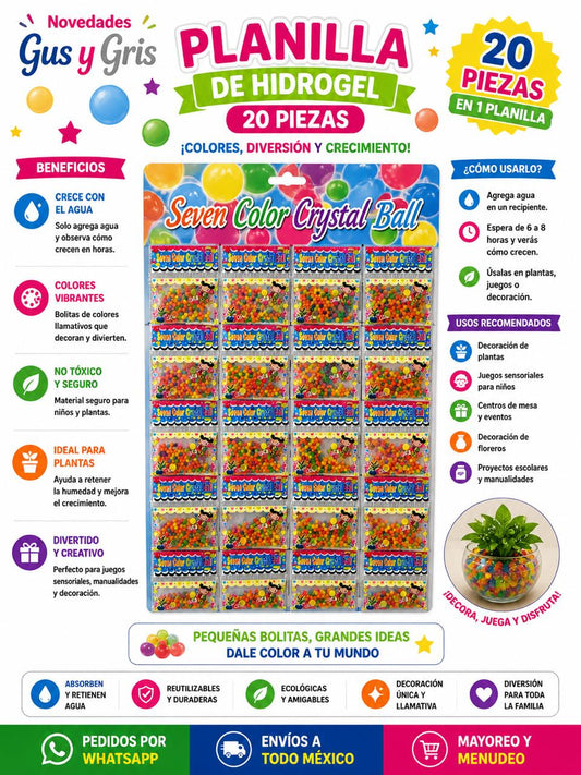 Planilla Hidrogel Surtido
