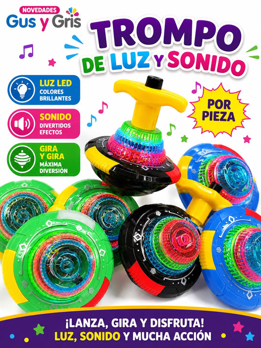 trompo de luz platillo con sonido