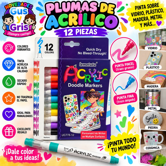 plumin acrilo con 12 piezas uc778-12