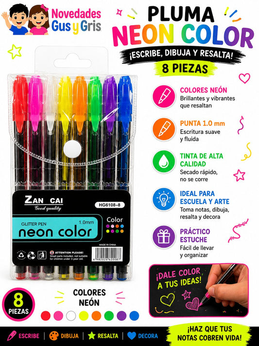 pluma neon con 8 ua-6005-8