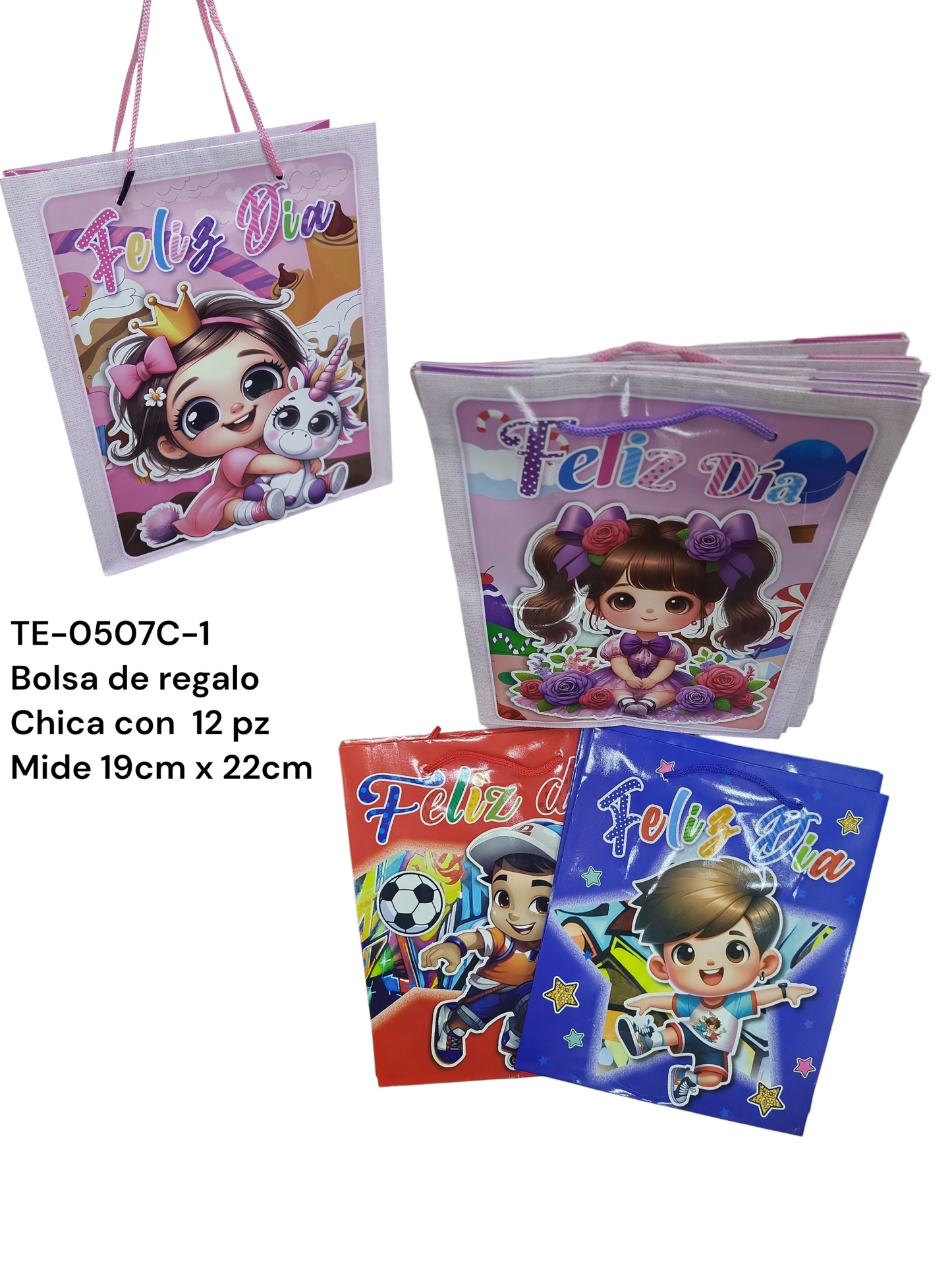 Bolsa de regalo chica feliz dia TE-0507C-1