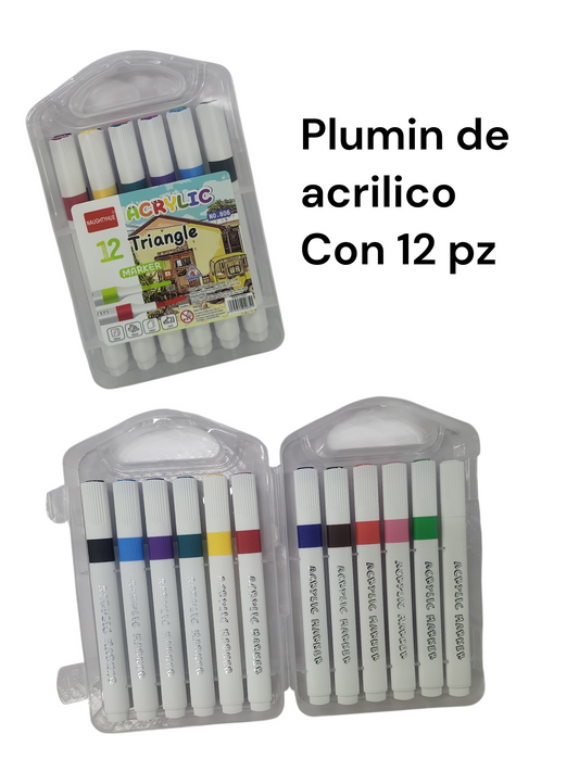 Plumin acrilicos con 12