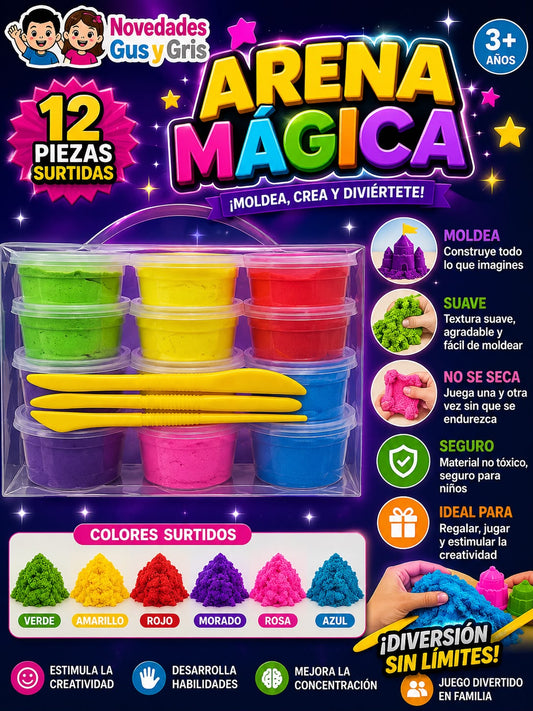 arena estuche con 12