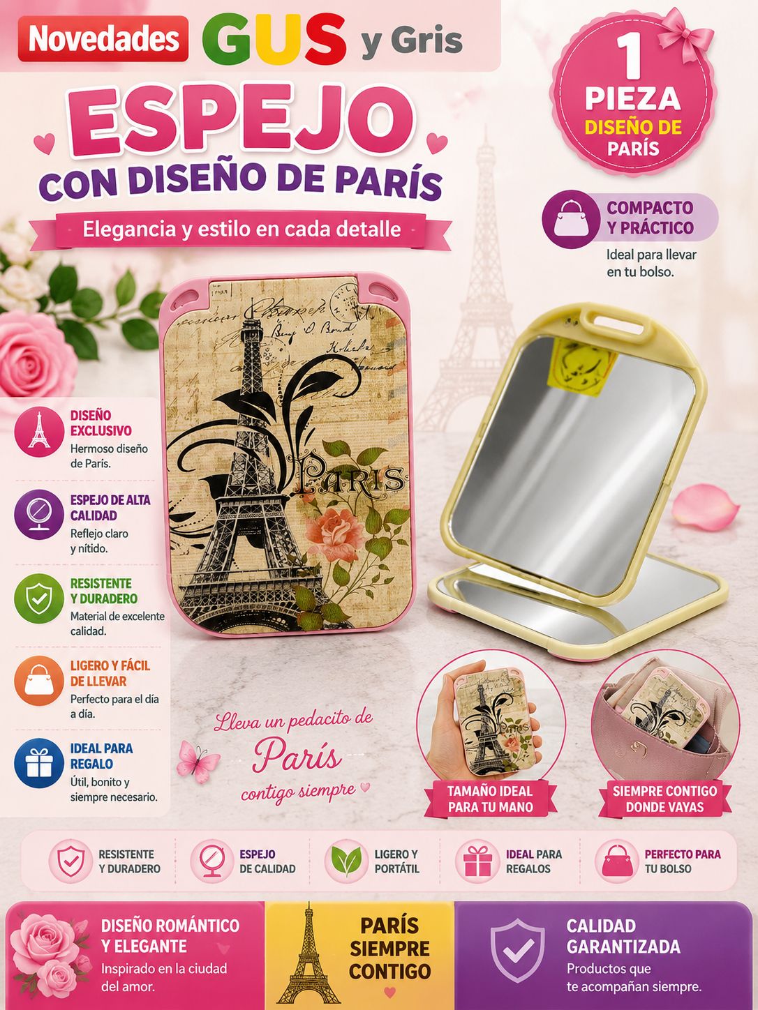 Espejo mediano pariz