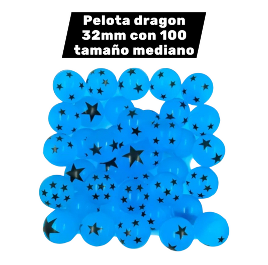 pelota loca dragon azul mediana con 100