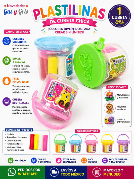 Plastilina de cubeta, mini