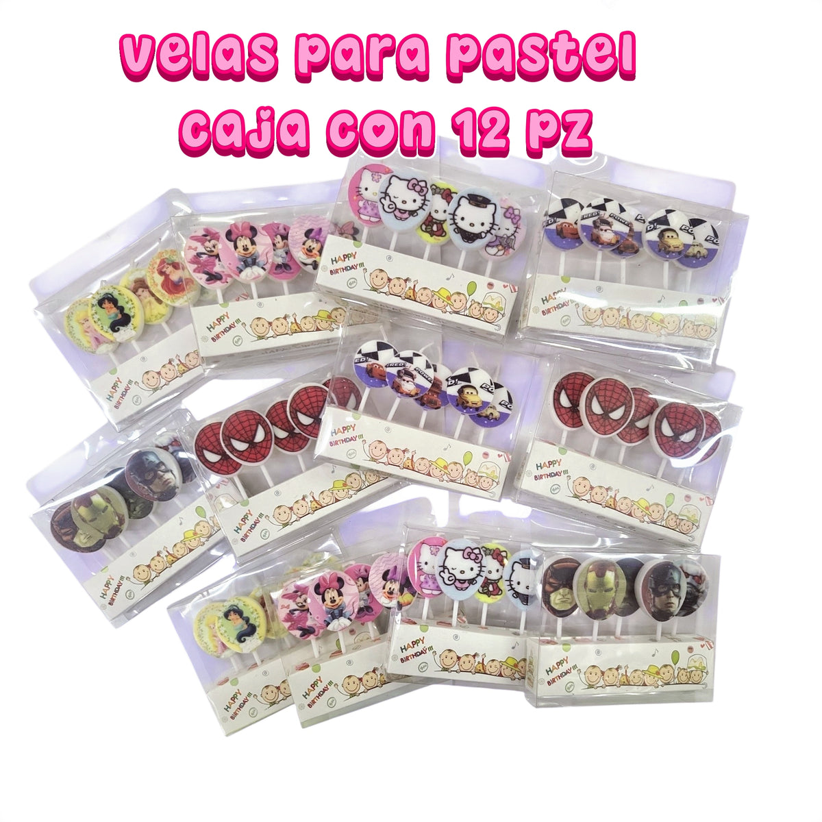 Velas con 12 piezas