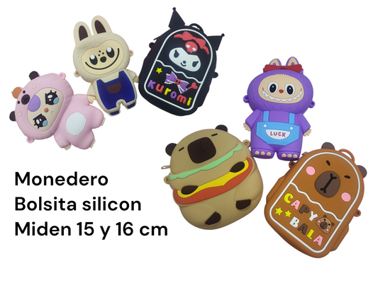 monedero capibara y labubu