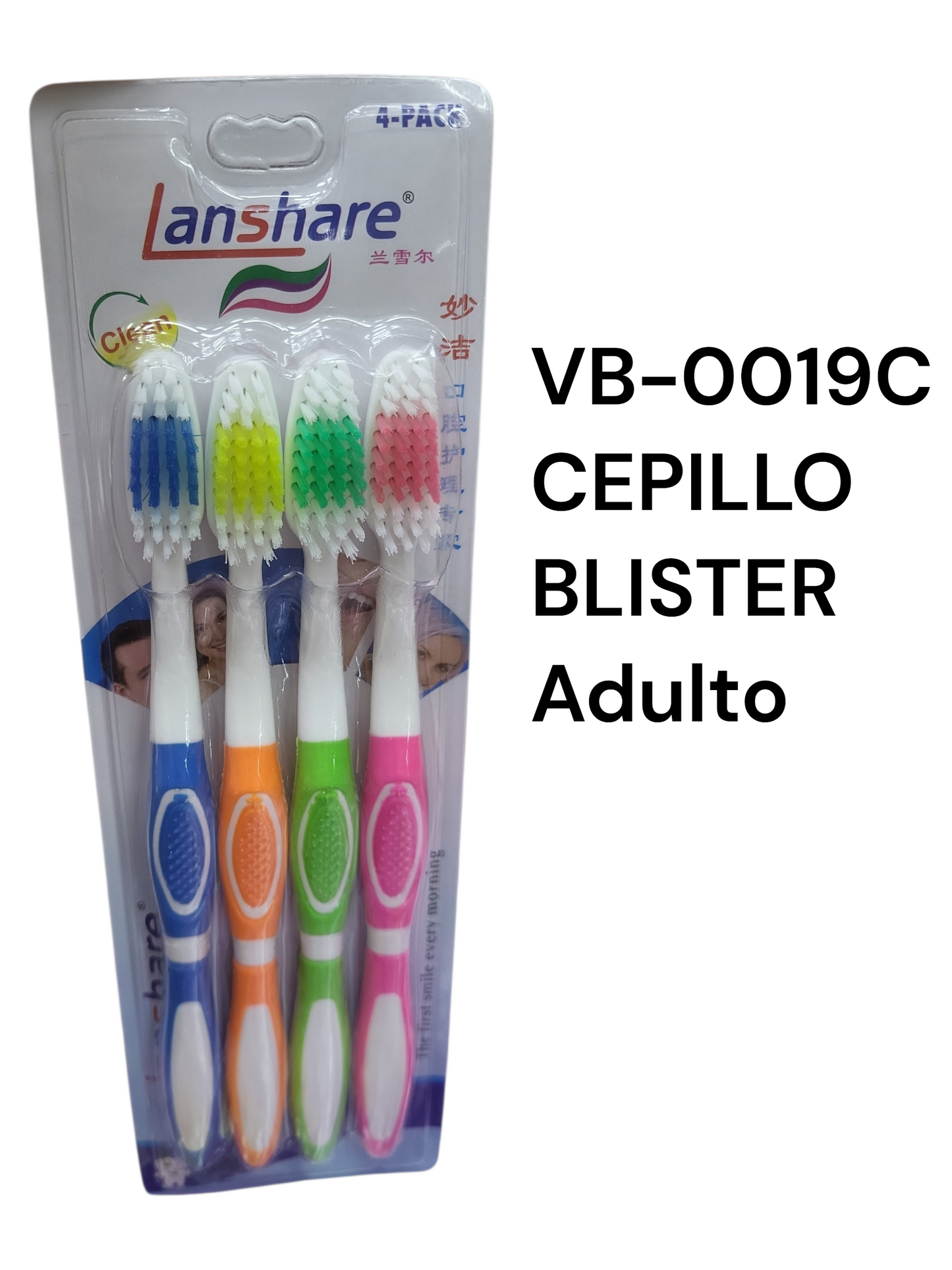 Cepillo de dientes con 4 pz blister