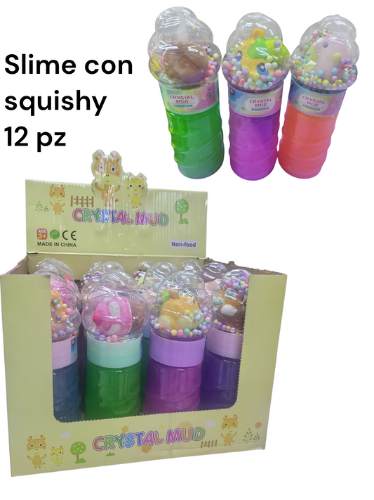 slime con 12 piezas squisy