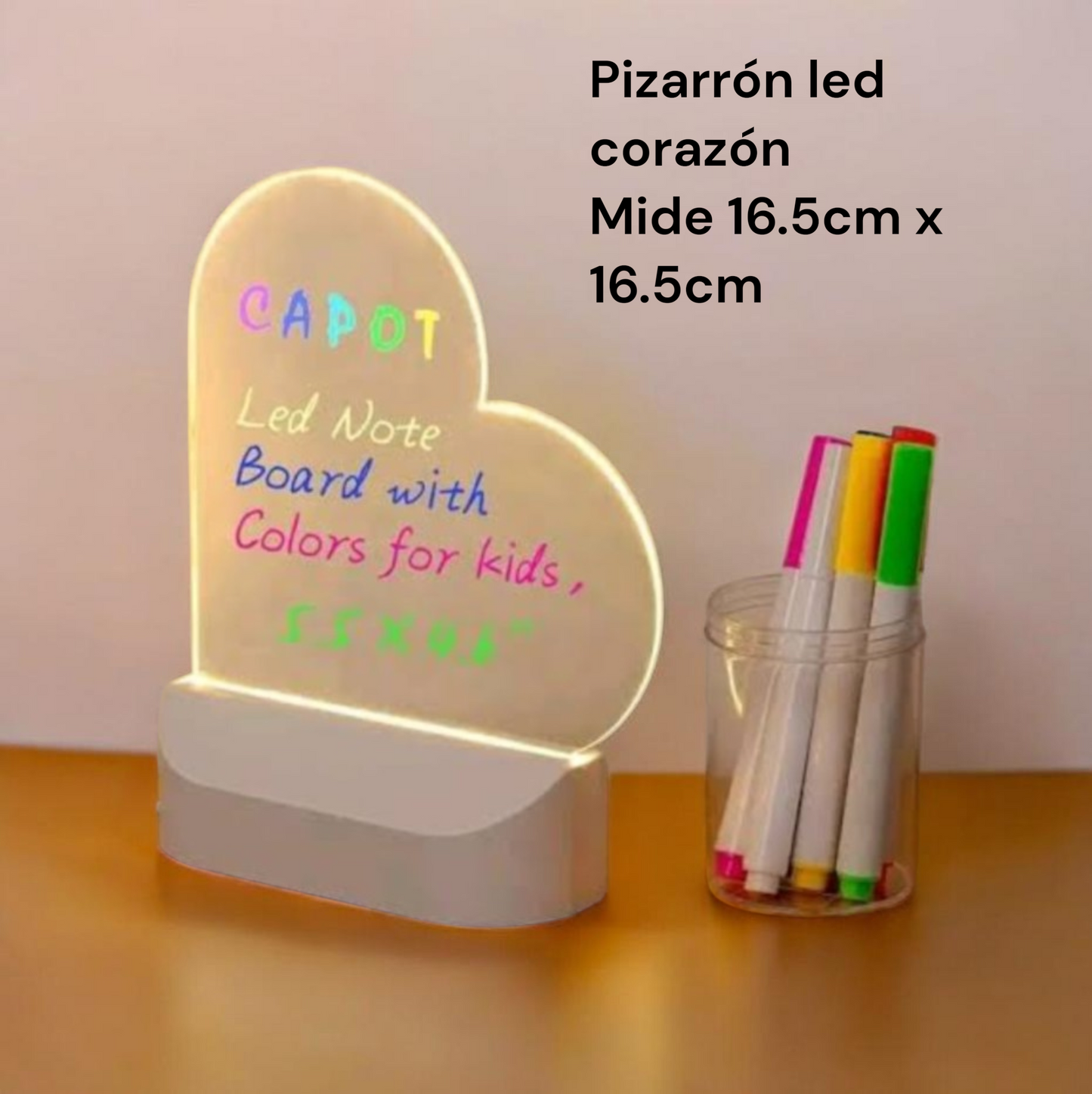 Pizarrón led Corazón