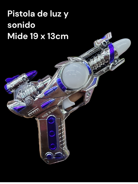 pistola cromada de luz ch