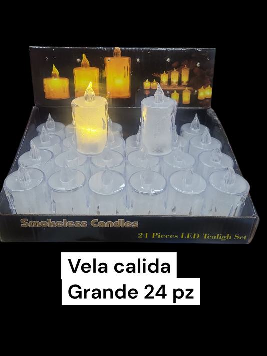 2 vela calida grande con 24   g-915
