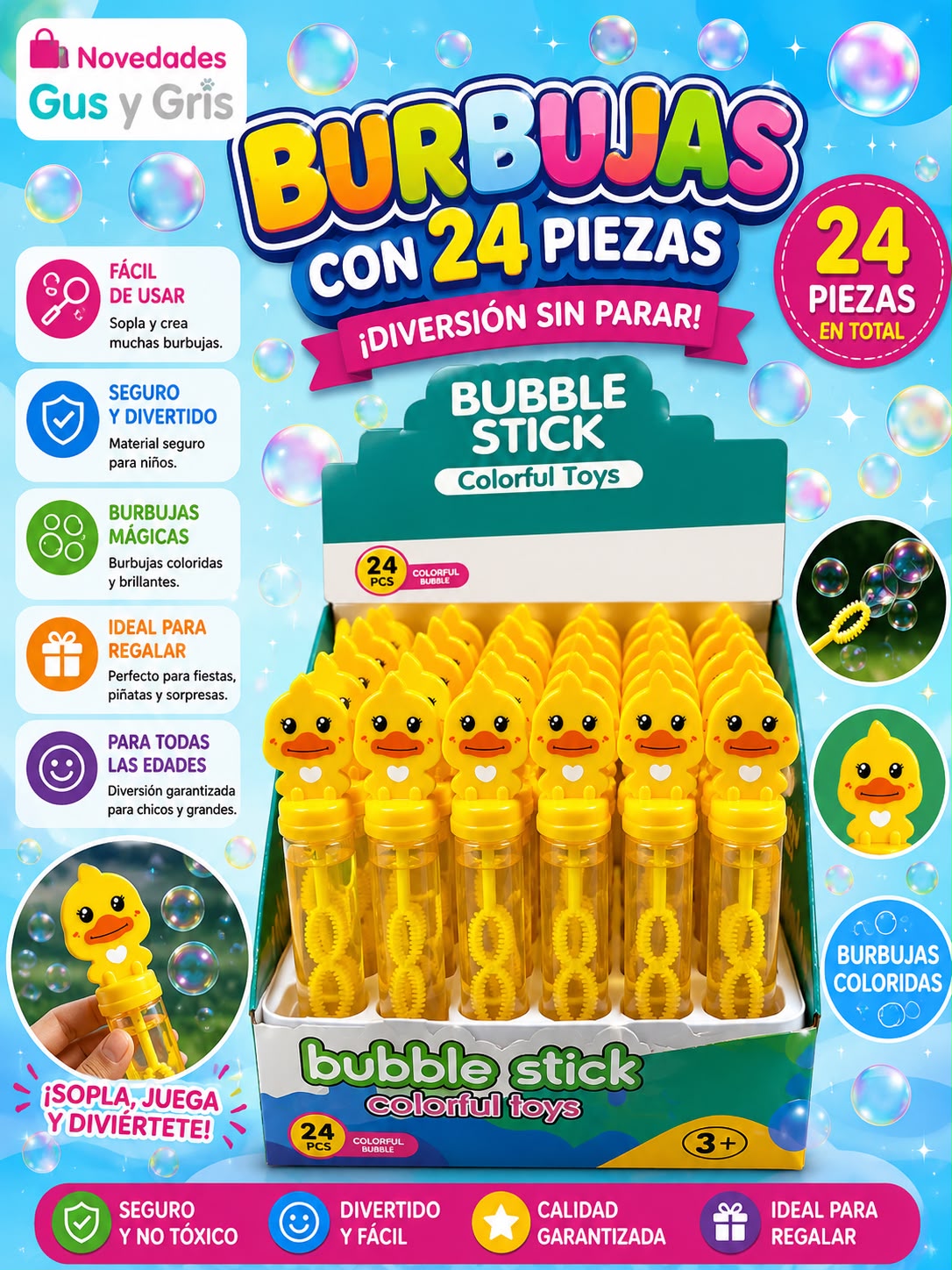 burbuja pato mini con 24