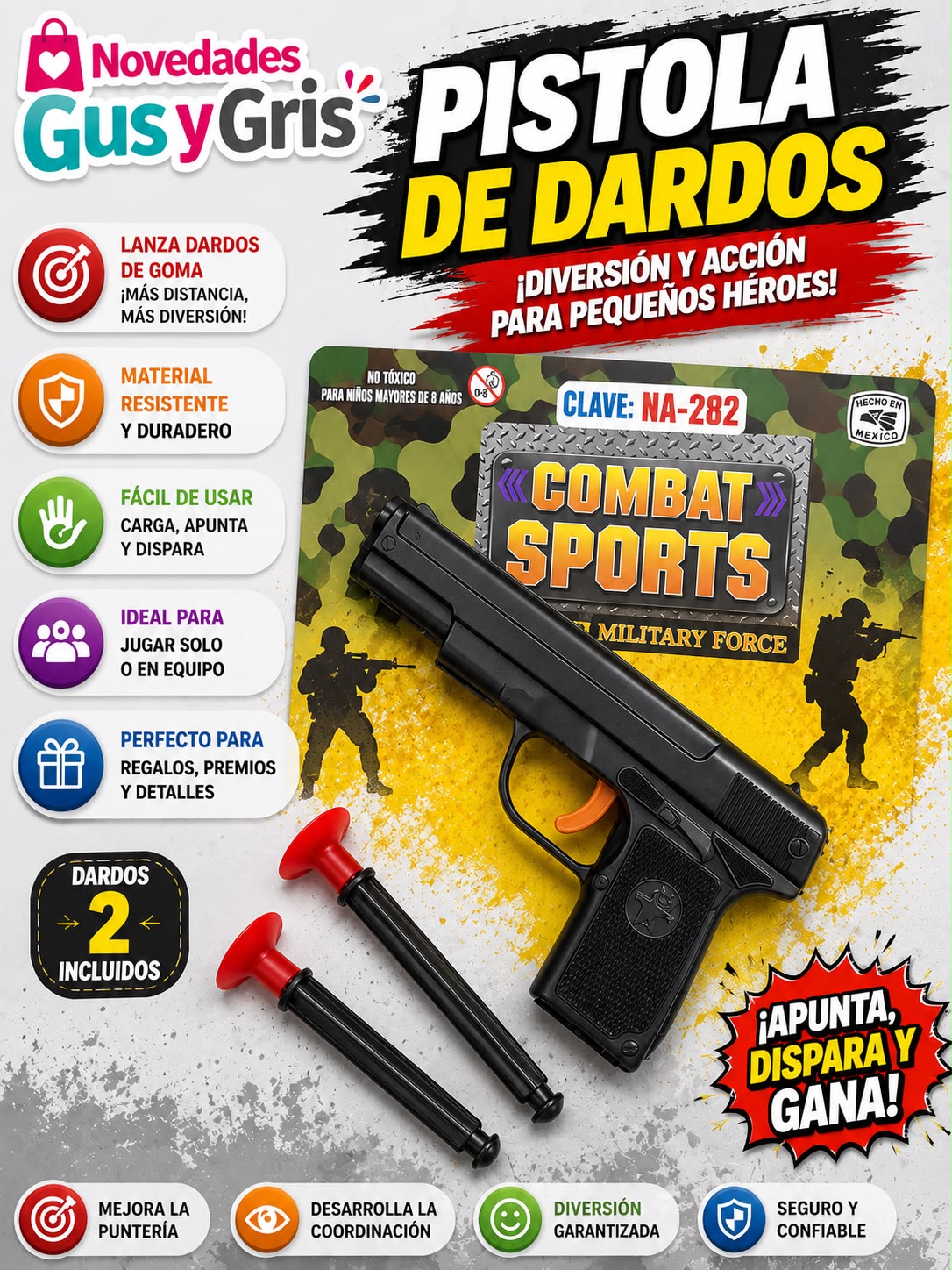 Pistola Escuadra Dardo