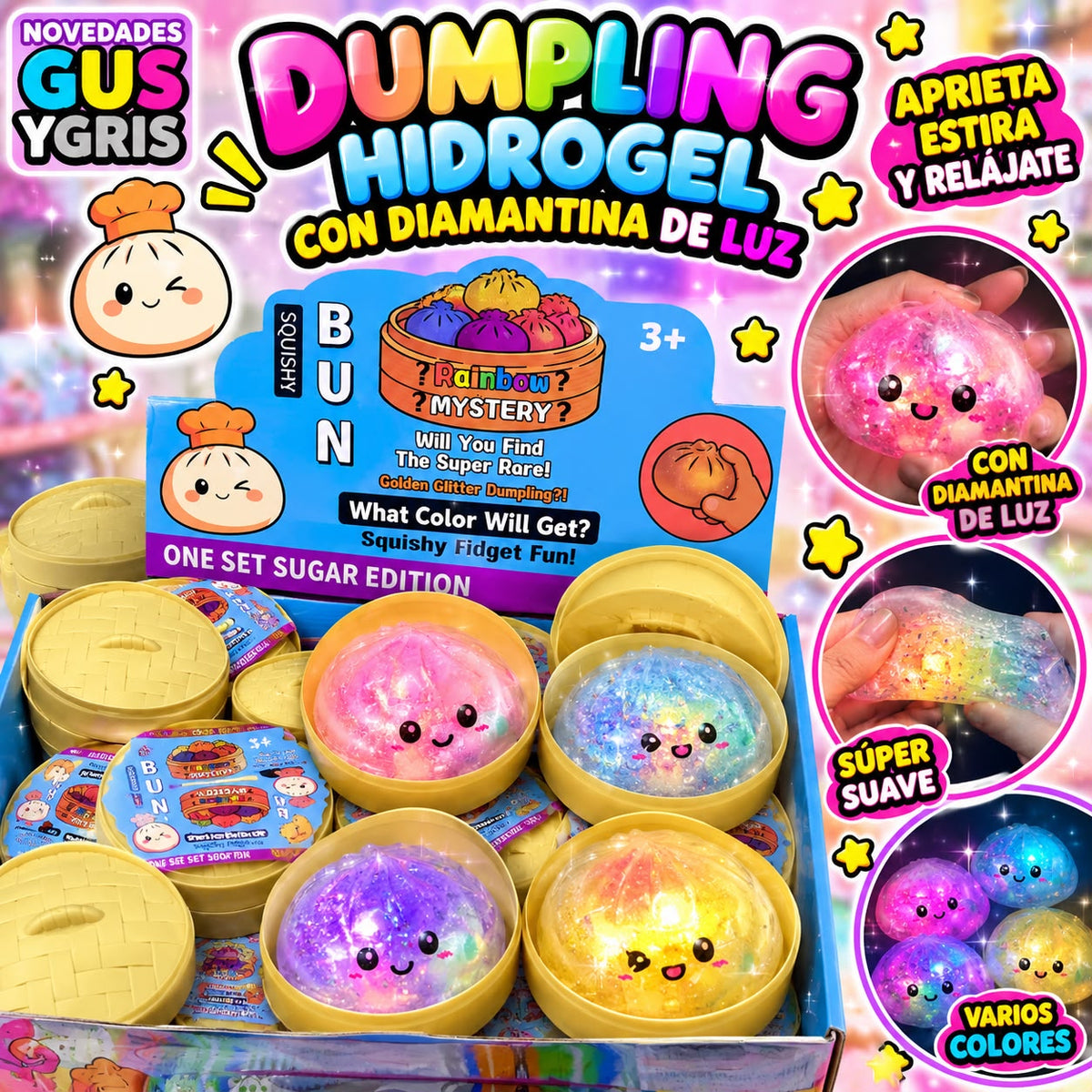 dumpling de luz con hidrogel