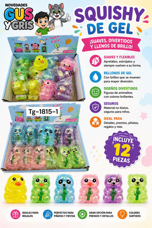 squisy gel pato y panda