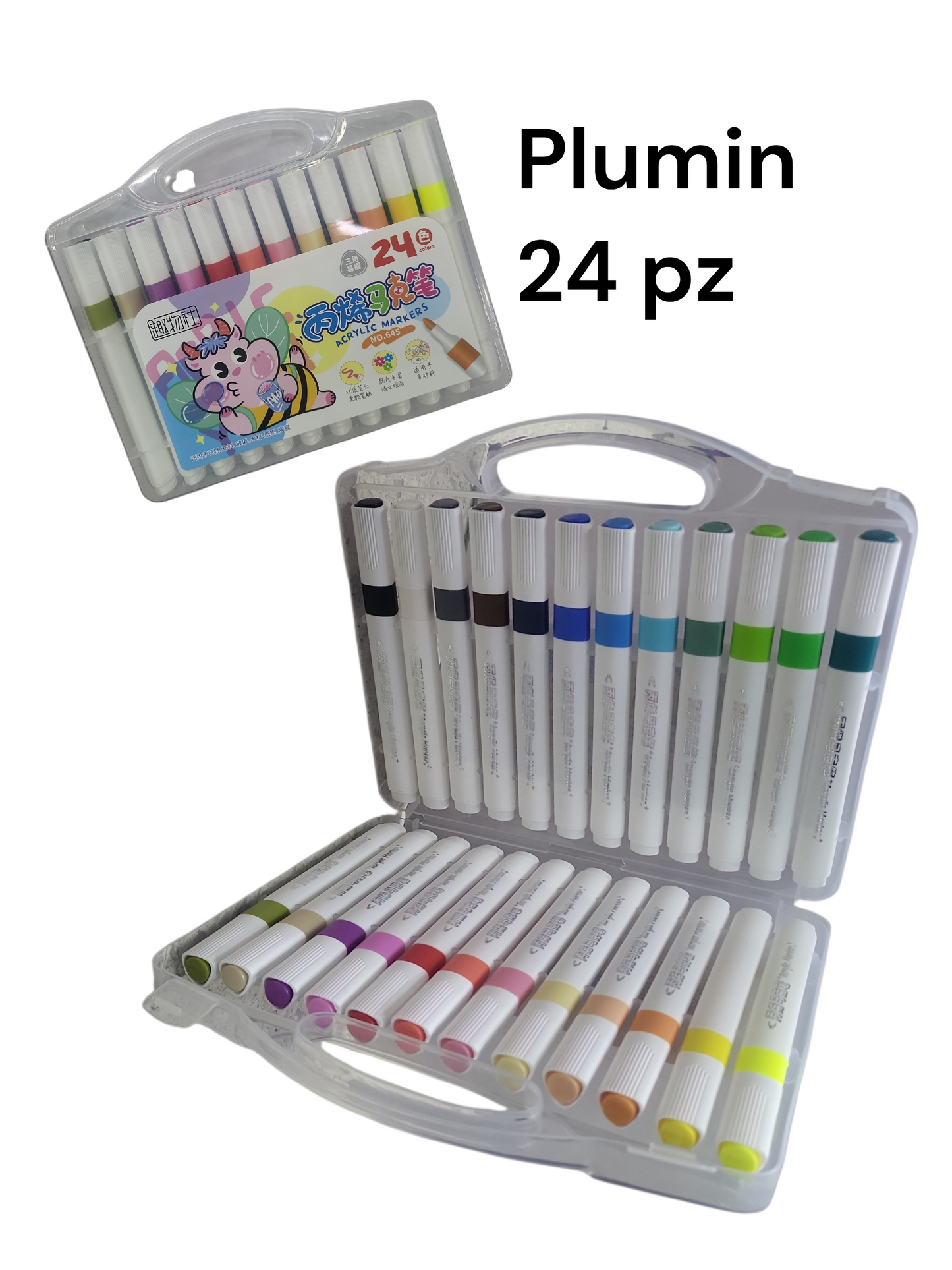 Plumin acrilicos con 24