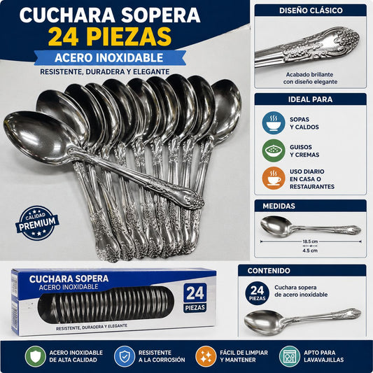 Cuchara Con 24 Pzas Pb-0001b