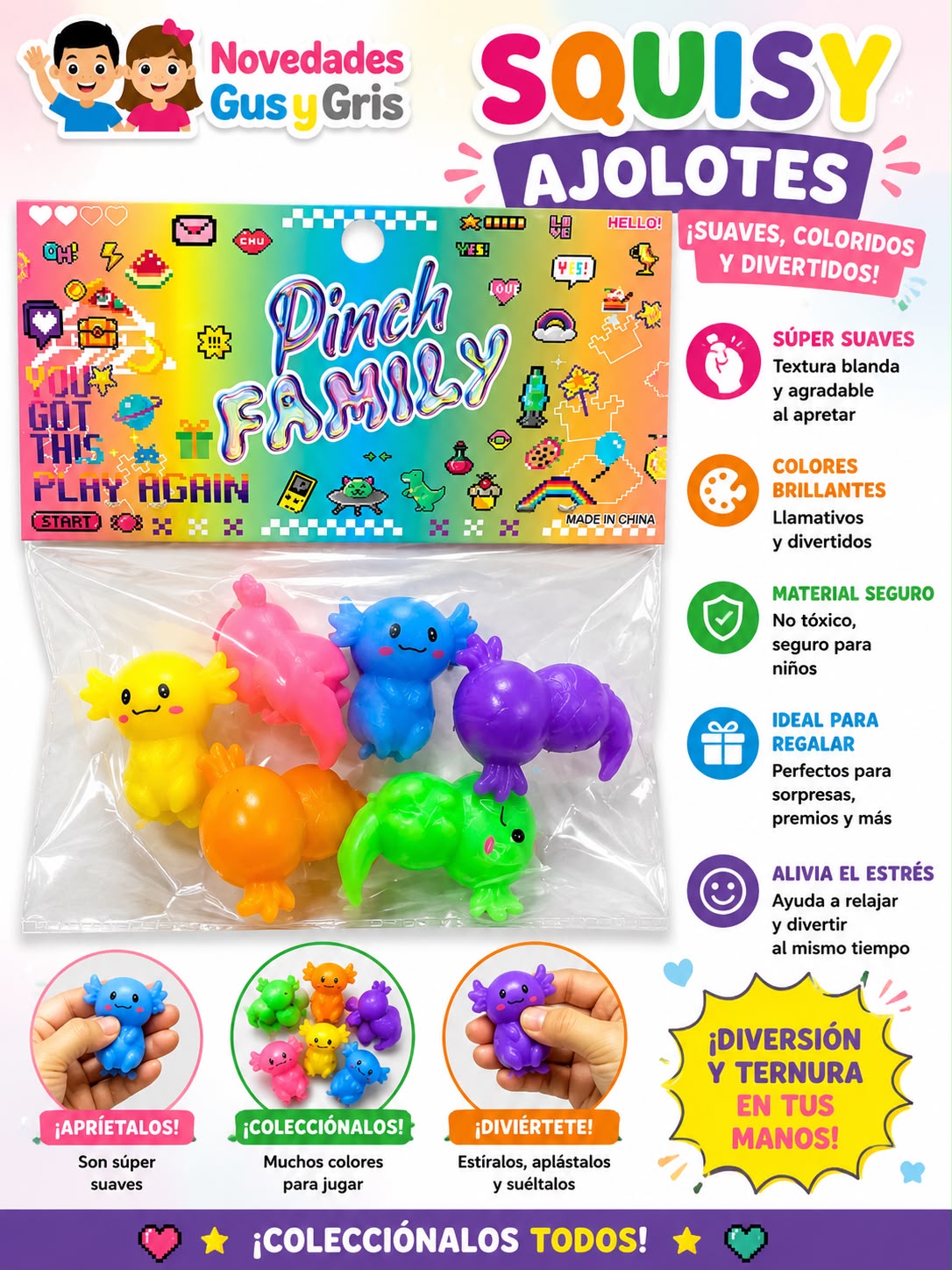 squisy ajolote mini
