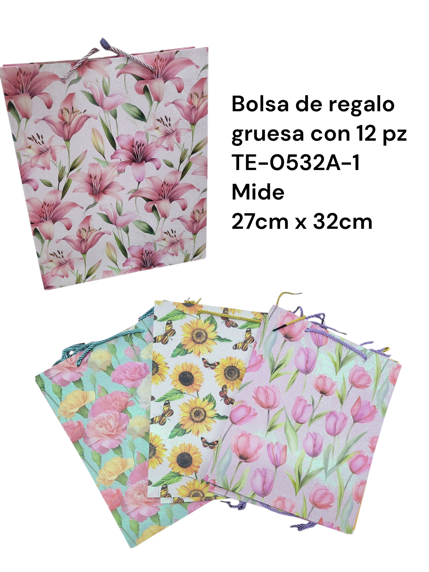 Bolsa de regalo gruesa con 12 pz TE-0532A-1