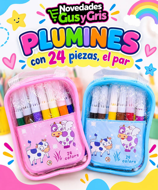 Plumin Bolcita Rosa Y Azul