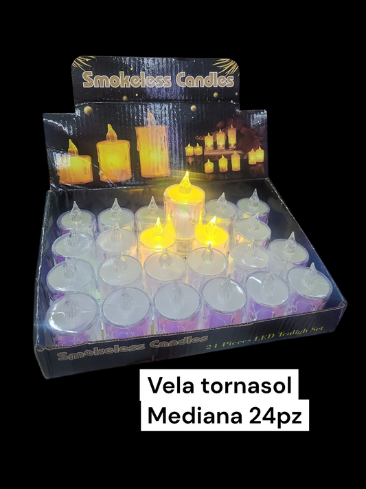 2 vela tornasol mediana con 24 g-1106
