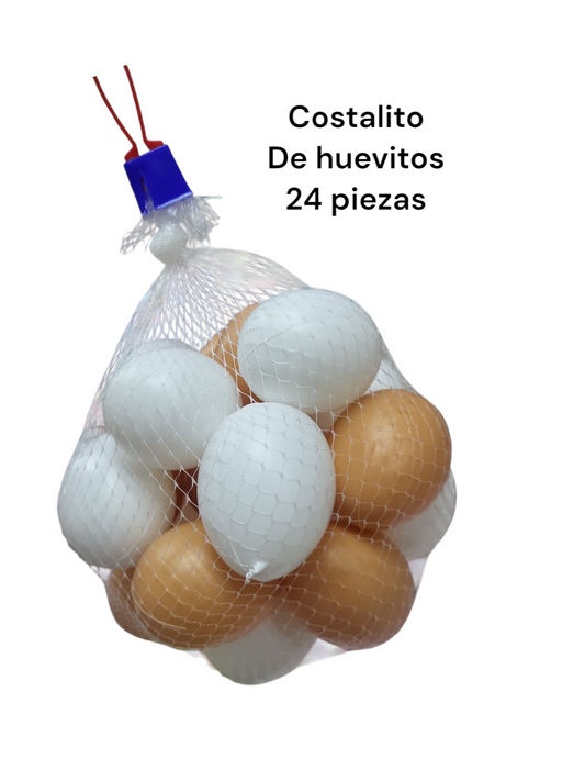 huevitos plastico costal 24pz