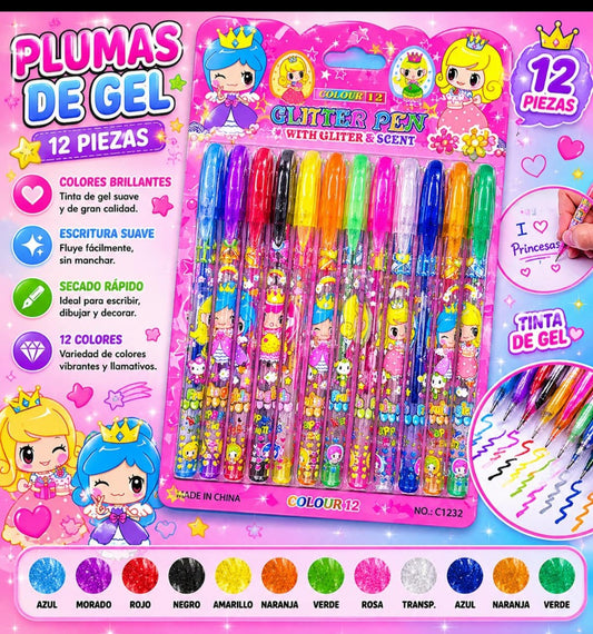 Pluma gel blister con 12
