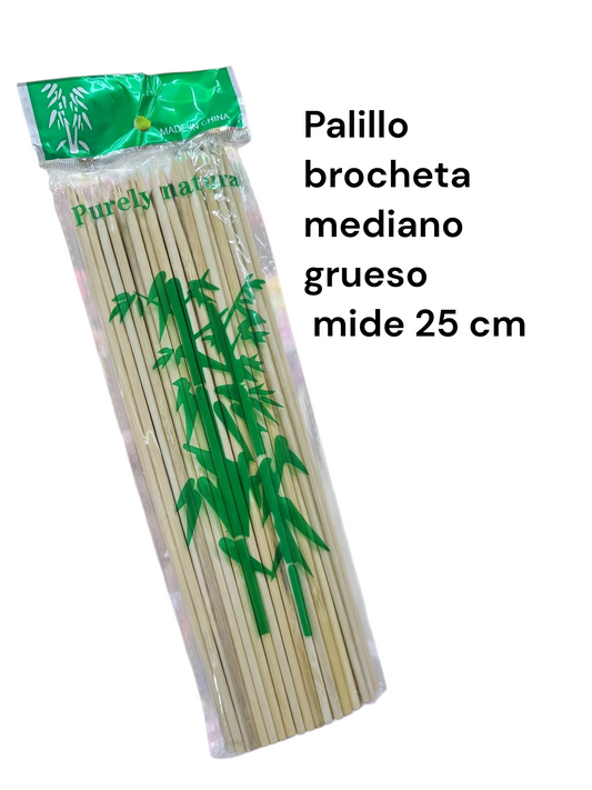 Palillo brocheta med grueso 25cm