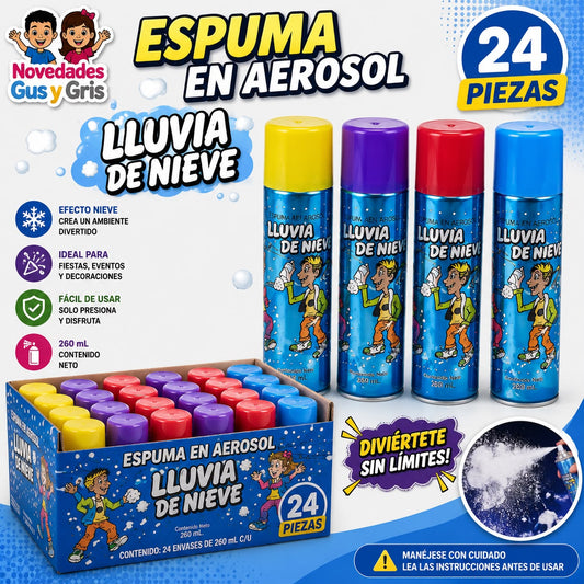 Espuma en aerosol 24 piezas