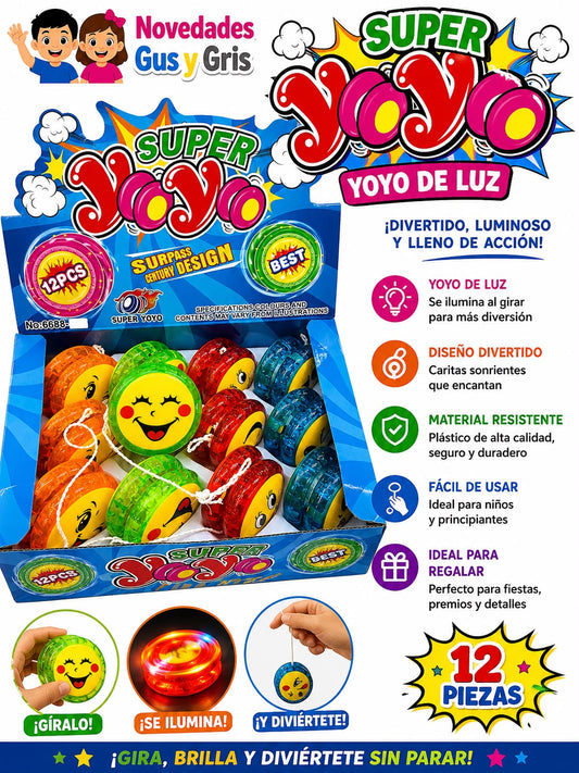 yoyo de luz con 12 piezas