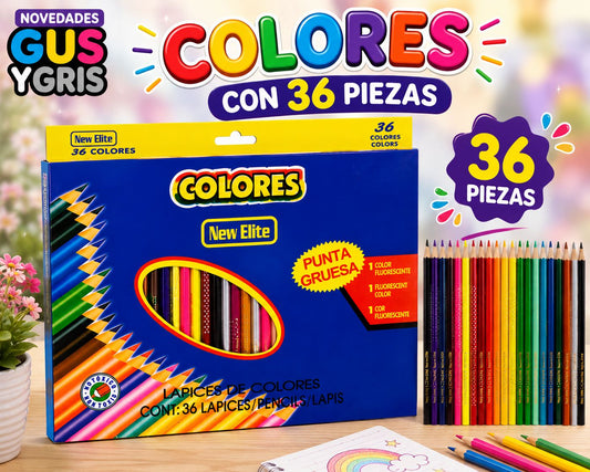 Colores Grande con 36 pz