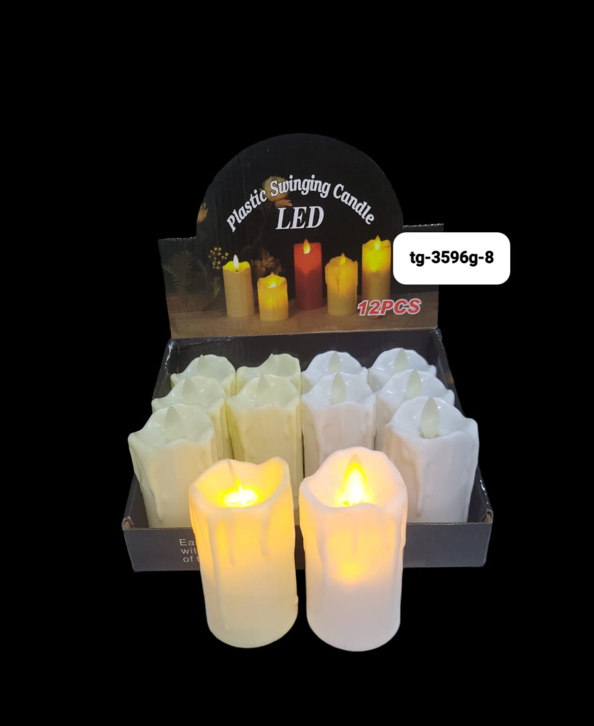 vela movible mediana con 12 tg-3596g-8