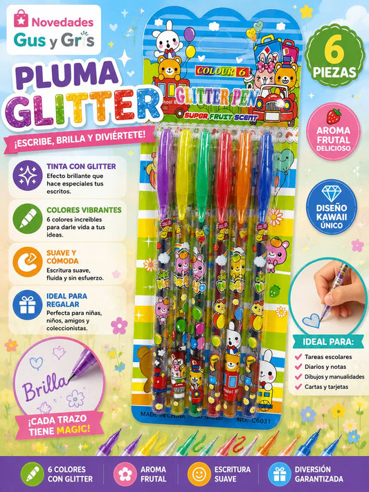 pluma gel con 6 ua-6005-6