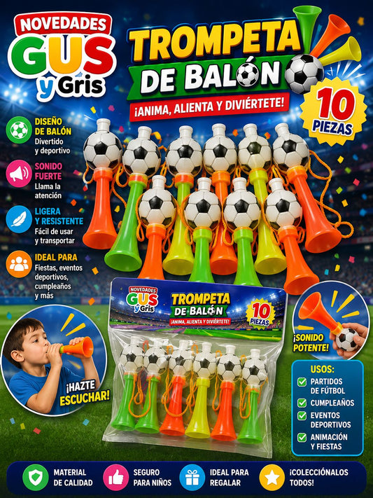 Trompeta balon con 10 pz
